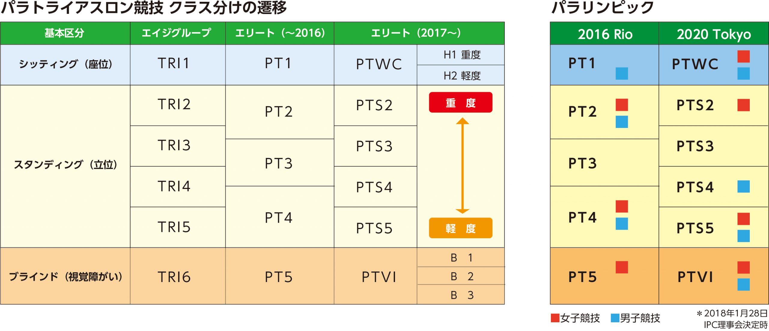 パラトライアスロンクラス分け