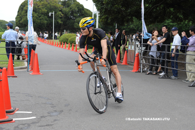 バイクでの中田市長